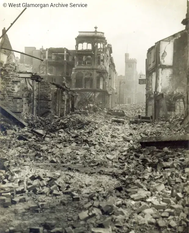 1941 The Swansea Blitz, Oxford Street