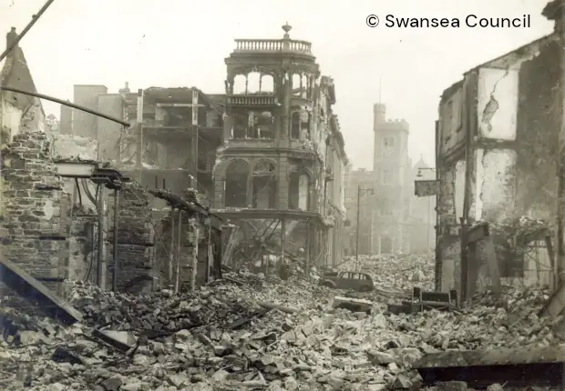 1941 The Swansea Blitz, Oxford Street